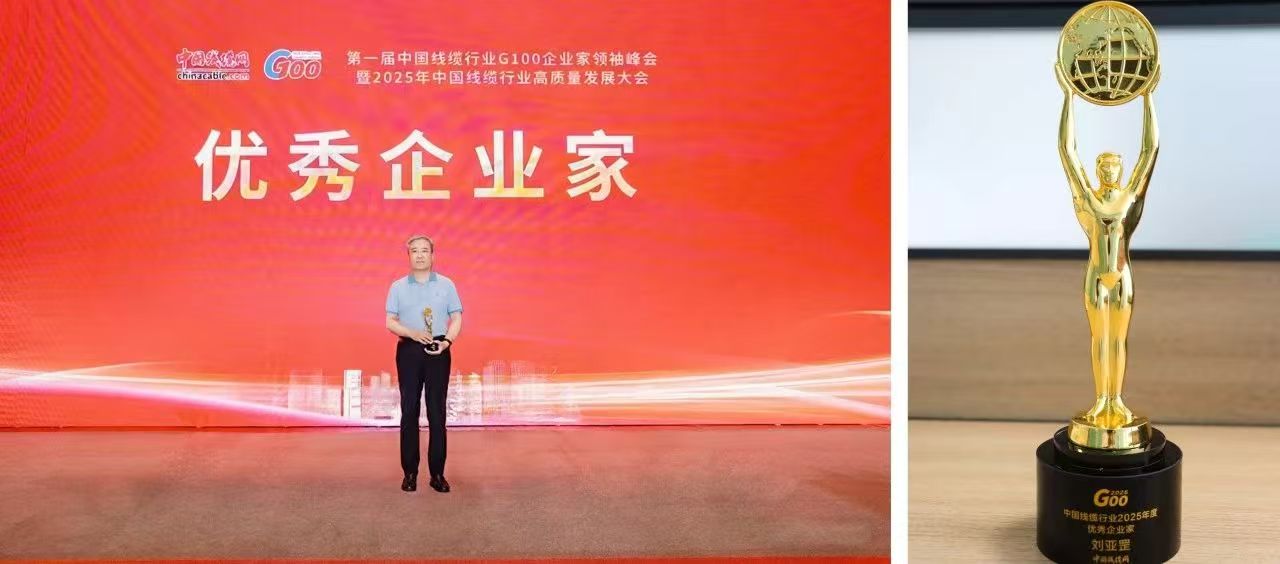 青纜副董事長(zhǎng)總經(jīng)理劉亞罡榮獲 第一屆中國(guó)線(xiàn)纜行業(yè)“優(yōu)秀企業(yè)家”稱(chēng)號(hào)(圖2)